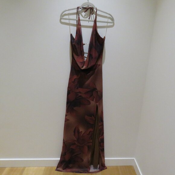 WINDSOR Drama Meets Paradise Floral Maxi Dress in Brown Y2K Whimsigoth Friends - Picture 2 of 15